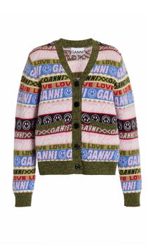 商品Ganni | Ganni - Women's Graphic Wool-Blend Cardigan - Red - XS - Moda Operandi,商家Moda Operandi,价格¥1499图片