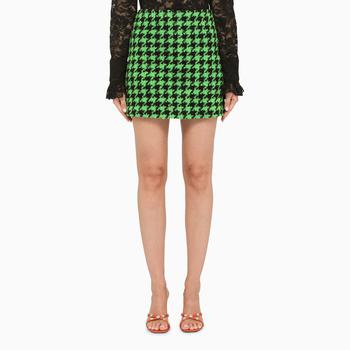 推荐Green/black tweed mini skirt商品