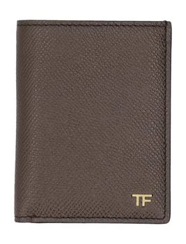 Tom Ford | SMALL GRAIN LEATHER FOLDING CARDHOLDER,商家Boutiques Premium,价格¥2127