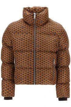 推荐short puffer jacket with pennant motif商品