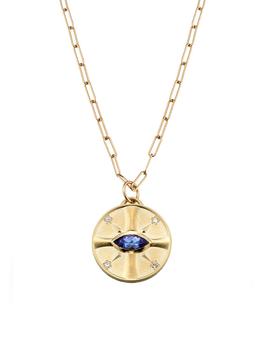 商品Elizabeth Moore | Eye Of The Sun 14K Yellow Gold, Tanzanite, & Diamond Pendant Necklace,商家Saks Fifth Avenue,价格¥16612图片