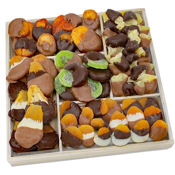 商品Deluxe Belgian Chocolate Dipped Dried Fruit Tray图片