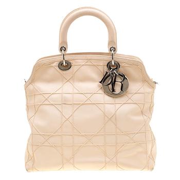 迪奥托特包, [二手商品] Dior | Dior Cream Cannage Quilted Leather Granville Tote商品图片 4.1折