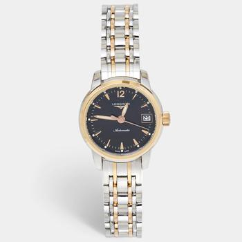 推荐Longines Black 18k Rose Gold Stainless Steel Saint Imier L2.263.5.52.7 Women's Wristwatch 26 mm商品