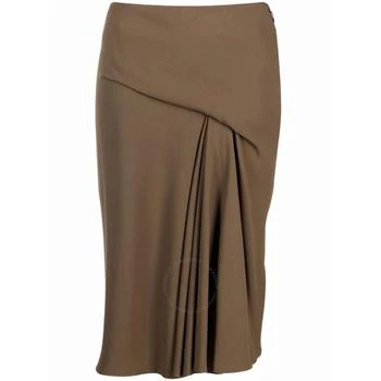 推荐Versace Ladies Caramel Draped Midi Skirt, Brand Size 36 (US Size 0)商品