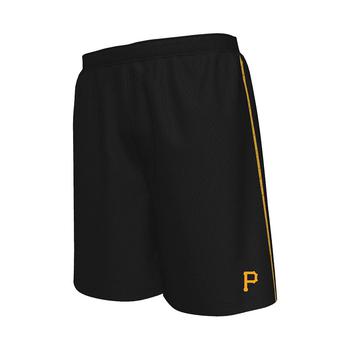 Majestic, Majestic | Men's Black Pittsburgh Pirates Big and Tall Mesh Shorts商品图片 7.3折