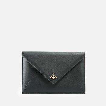 西太后包上海, Vivienne Westwood | Vivienne Westwood Victoria Envelope Saffiano Leather Clutch Bag商品图片 