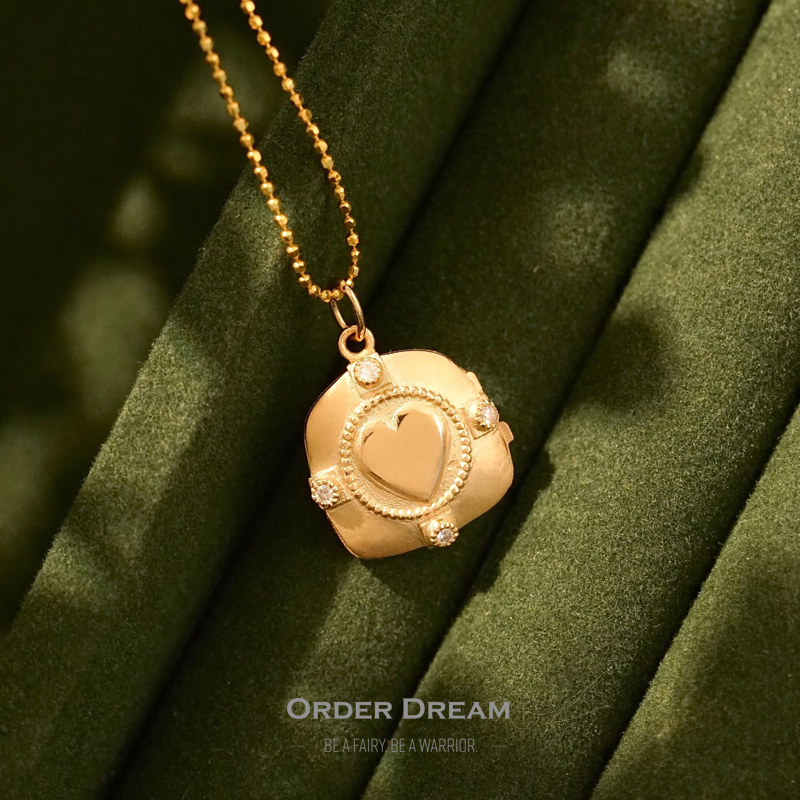 Order Dream | 18K金钻石爱心宝盒项链商品图片,9.3折, 包邮包税