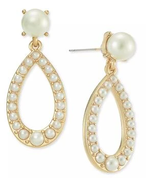 Charter Club | Gold-Tone Imitation Pearl Open Drop Earrings, Created for Macy's,商家Macy's,价格¥221