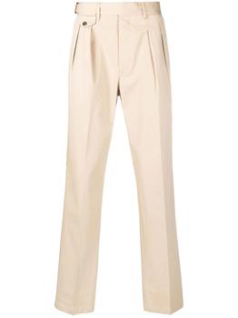 product belted waist-tab pleated trousers - men image
