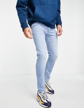 Topman | Topman stretch skinny jeans in light wash blue商品图片,6折×额外8折, 额外八折