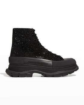 Men's Crystal-Embellished Leather Tread Slick Boots product img