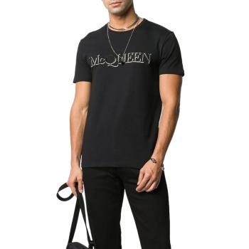 亚历山大·王鞋子, Alexander McQueen | ALEXANDER MCQUEEN 亚历山大·麦昆 男士黑色棉质T恤 649876-QQZ56-0901商品图片 独家减免邮费