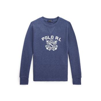 商品Ralph Lauren | Toddler and Little Boys Logo Waffle-Knit Long-Sleeve T-shirt,商家Macy's,价格¥160图片