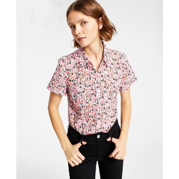 Tommy Hilfiger | Women's Cotton Floral-Print Camp Shirt商品图片,