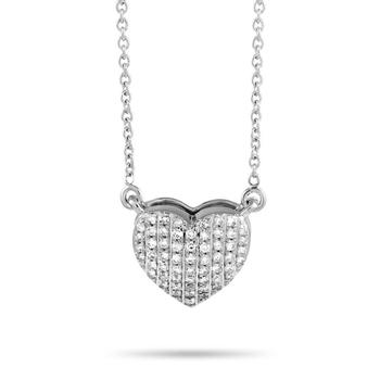 商品14K White Gold 0.16ct Diamond Pendant Necklace图片