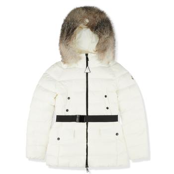 推荐Moncler Clion Quilted Fur Down White Jacket商品