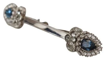 Dolce & Gabbana | Dolce & Gabbana 925 Sterling Silver Crystals Pin Collar Brooch,商家SEYMAYKA,价格¥2136