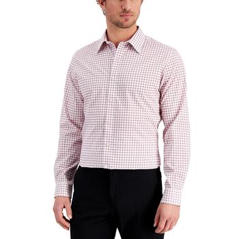 Club Room | Men's Slim Fit Deco-Check Dress Shirt, Created for Macy's商品图片,4折×额外8折, 额外八折