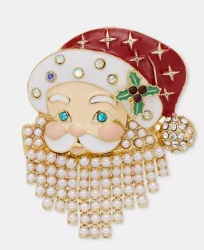 Holiday Lane | Pavé & Imitation Pearl Santa Pin, Macy's Exclusive,商家Macy's,价格¥96