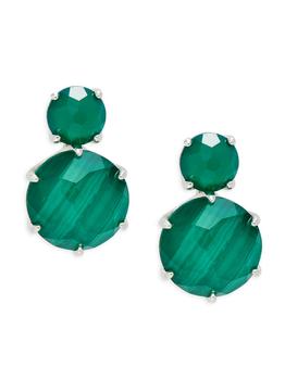 商品Rock Candy® Sterling Silver, Green Agate & Doublet Drop Earrings图片