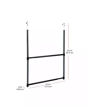 Oceanstar | 2-Tier Portable Adjustable Closet Hanger Rod,商家Macy's,价格¥168