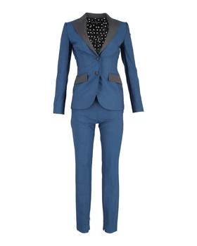 [二手商品] Dolce & Gabbana | Dolce & Gabbana Blazer and Trousers Set in Blue Cotton,商家Premium Outlets,价格¥2138