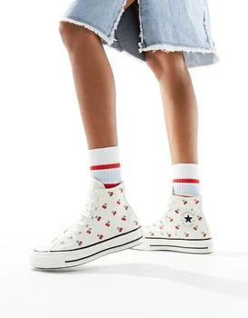 推荐Converse Chuck 70 cherry trainers in cream商品