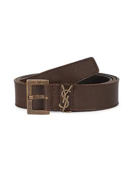 ysl皮带, Yves Saint Laurent | Leather Logo Belt商品图片 