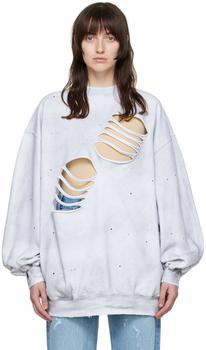 商品We11done | Gray Cotton Sweatshirt,商家SSENSE,价格¥761图片