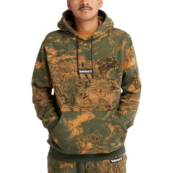 Timberland | Men's Allover Printed Kangaroo Pocket Pullover Hoodie 