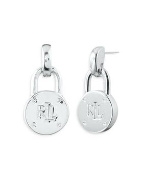 Ralph Lauren | Logo Padlock Drop Earrings in Sterling Silver商品图片,