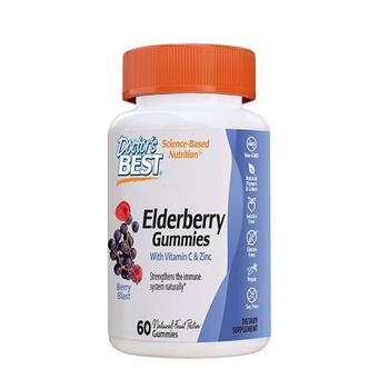 商品Doctors Best Elderberry Strenghten the Immune System Naturally with Vitamin C and Zinc Berry Blast Gummies, 60 Ea,商家MyOTCStore,价格¥86图片