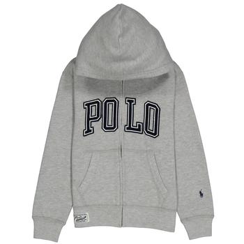 推荐Kids Pink Polo Embriodered Zip-front Hoodie商品