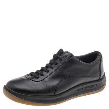lv低帮鞋, [二手商品] Louis Vuitton | Louis Vuitton Black Leather Low Top Sneakers Size 38商品图片 7.9折, 满1件减$100, 满减