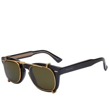 推荐Gucci Eyewear GG0182S Clip On Sunglasses商品