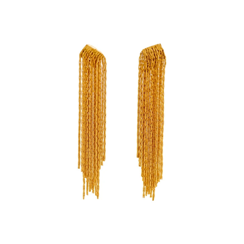 推荐Sezane 23新款 GIGI女士金色再生黄铜镀金流苏耳环商品