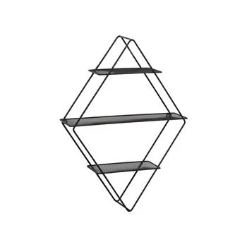 Honey Can Do | Diamond Shaped 3 Tier Decorative Metal Wall Shelf,商家Macy's,价格¥155