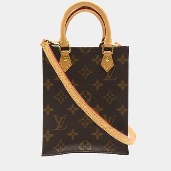 [二手商品] Louis Vuitton | Louis Vuitton Brown Canvas Monogram Petit Sac Plat Crossbody Bag商品图片,