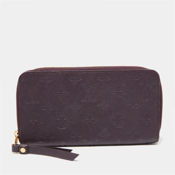 lv女包真假, [二手商品] Louis Vuitton | Louis Vuitton Cassis Monogram Empreinte Leather Zippy Wallet商品图片 8.7折, 满1件减$100, 满减