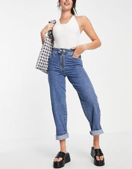 product Topshop skater jean in mid blue image