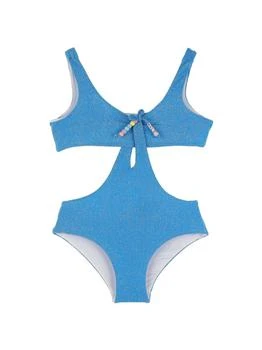 MONNALISA | Lurex Tech One Piece Swimsuit 5.9折×额外7.5折, 额外七五折