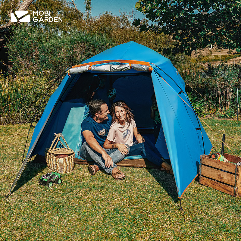 MobiGarden | 户外公园野露营全自动速开3-4人防雨大空间帐篷 零动家庭版商品图片,5.5折, 包邮包税