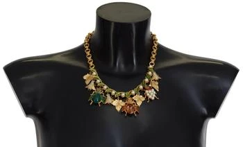 Dolce & Gabbana | Dolce & Gabbana Gold Crystal Bug Charm Pendant Statement Necklace,商家SEYMAYKA,价格¥4966