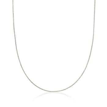 商品Ross-Simons 0.6mm 14kt White Gold Wheat Chain Necklace图片