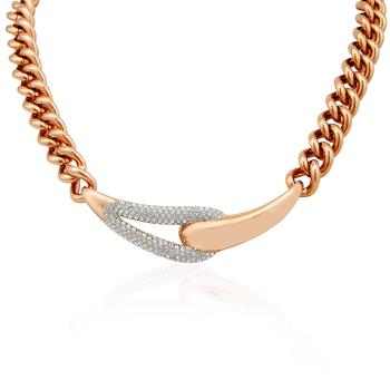 推荐Swarovski Every Stainless Steel Rose Gold-Plated Crystal Necklace商品
