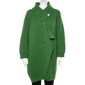 推荐Stella McCartney Green Wool Knit Oversized Coat M商品