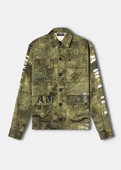 AMIRI | AMIRI Green Army Stencil M-65 Shirt商品图片,8折×额外9.5折, 额外九五折
