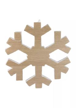 Northlight | 12.5Inch Tan Brown Wood Grain Snowflake Christmas Decoration商品图片,