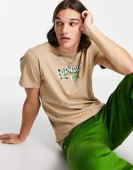 Rip N Dip | RIPNDIP strange forest t-shirt in beige with chest and back print商品图片,